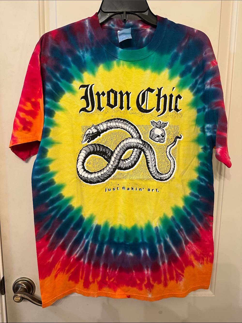 Iron Chic band shirt “Just Makin’ Art